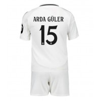 Real Madrid Arda Guler #15 Domáci Detský futbalový dres 2024-25 Krátky Rukáv (+ trenírky)